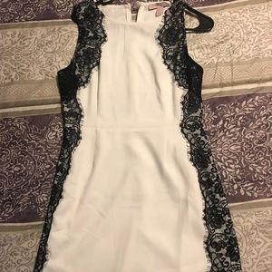 Forever 21 White and Black Dress; Size Medium